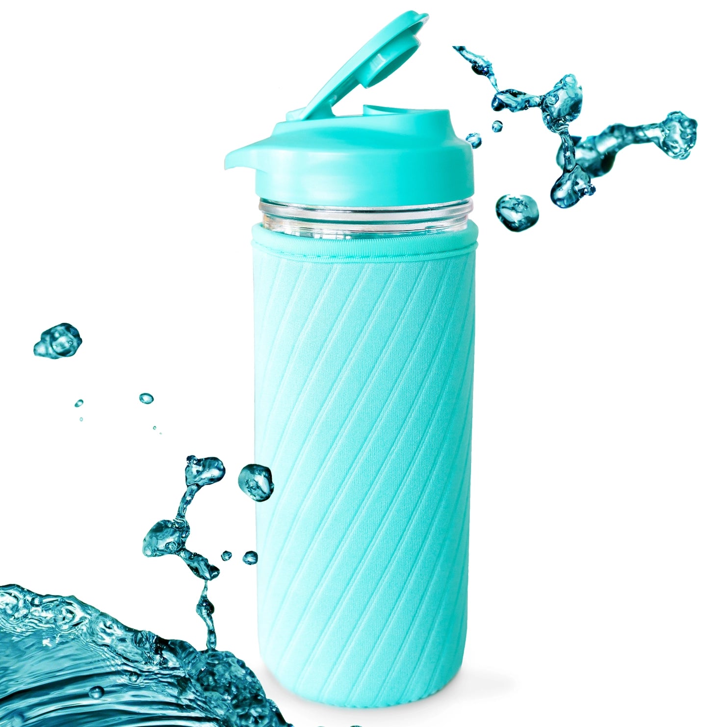 Set d'hydratation avec bocal Mason (gourde en verre)