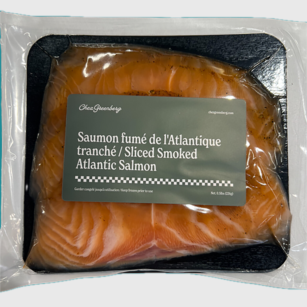 Saumon fumé de l'Atlantique tranché - Chez Greenberg - 226 g