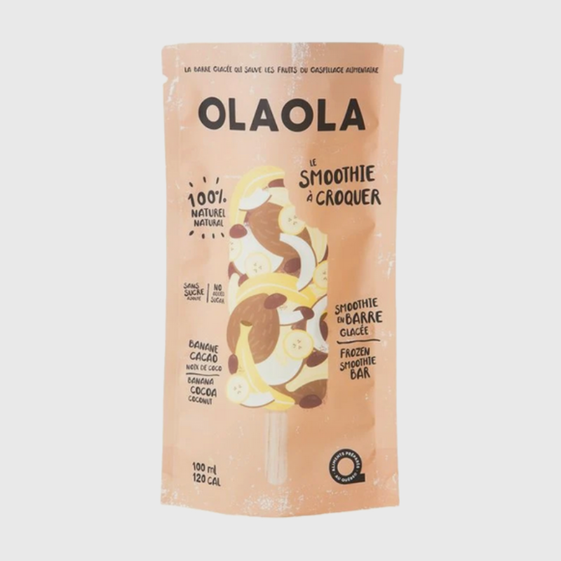 OLAOLA - Le smoothie à croquer - Banane - Cacao - Noix de coco