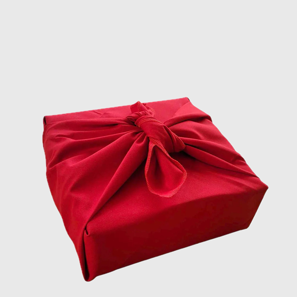 Emballage cadeau Furoshiki - petit Carreaux noir & rouge