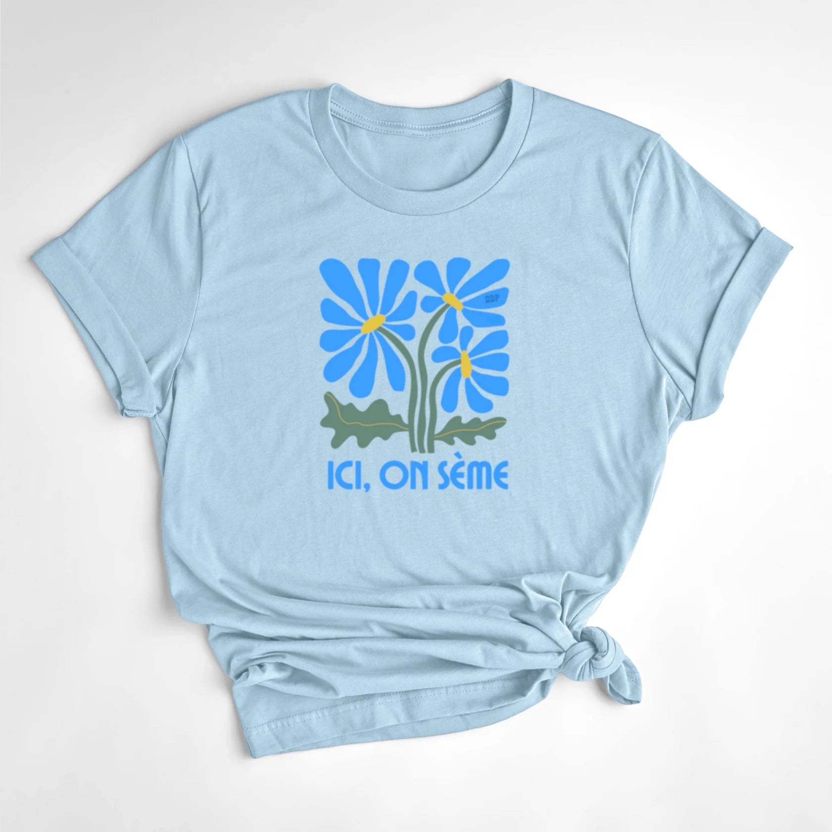 Ici, on sème - bleu ciel - tshirt