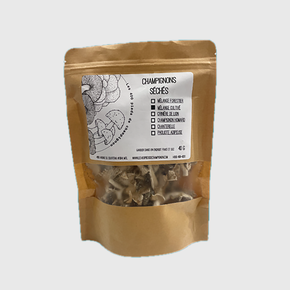 Cultured mix of dehydrated mushrooms