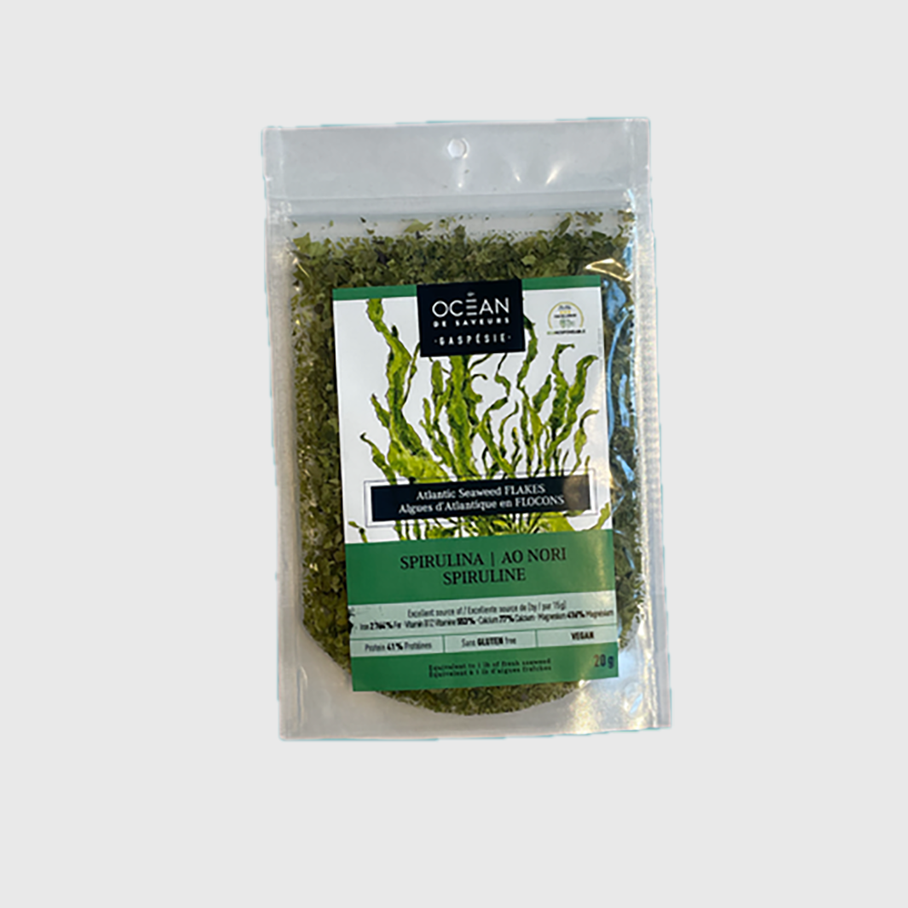 Spiruline marine (Nori verte) en flocons - 20g
