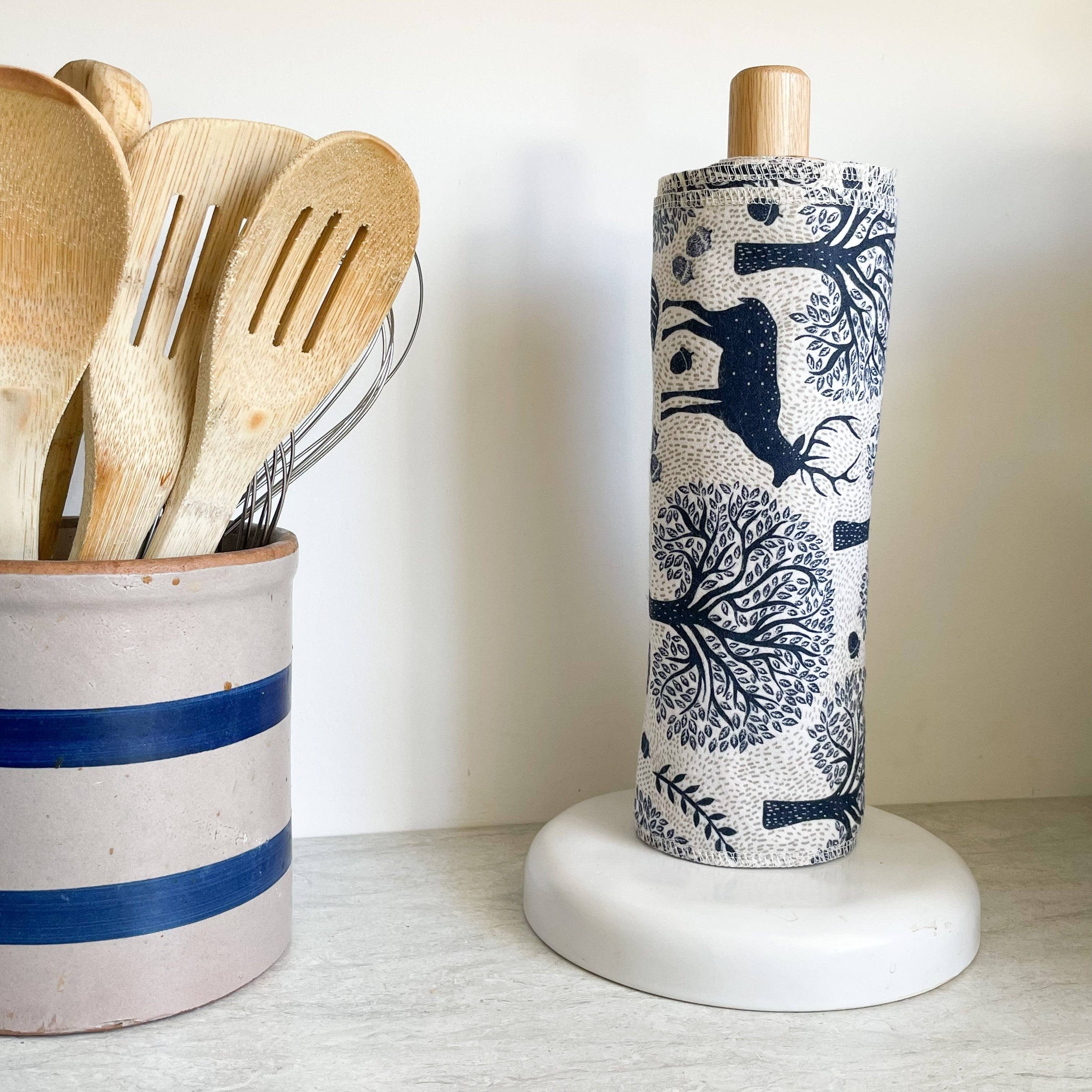 Serviettes en papier réutilisables biologiques - Bleu arctique