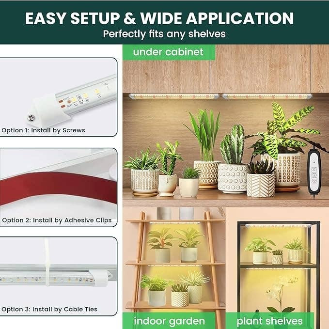 EASY GROW, 4000K Full Spectrum LED Grow Lights, 6pcs