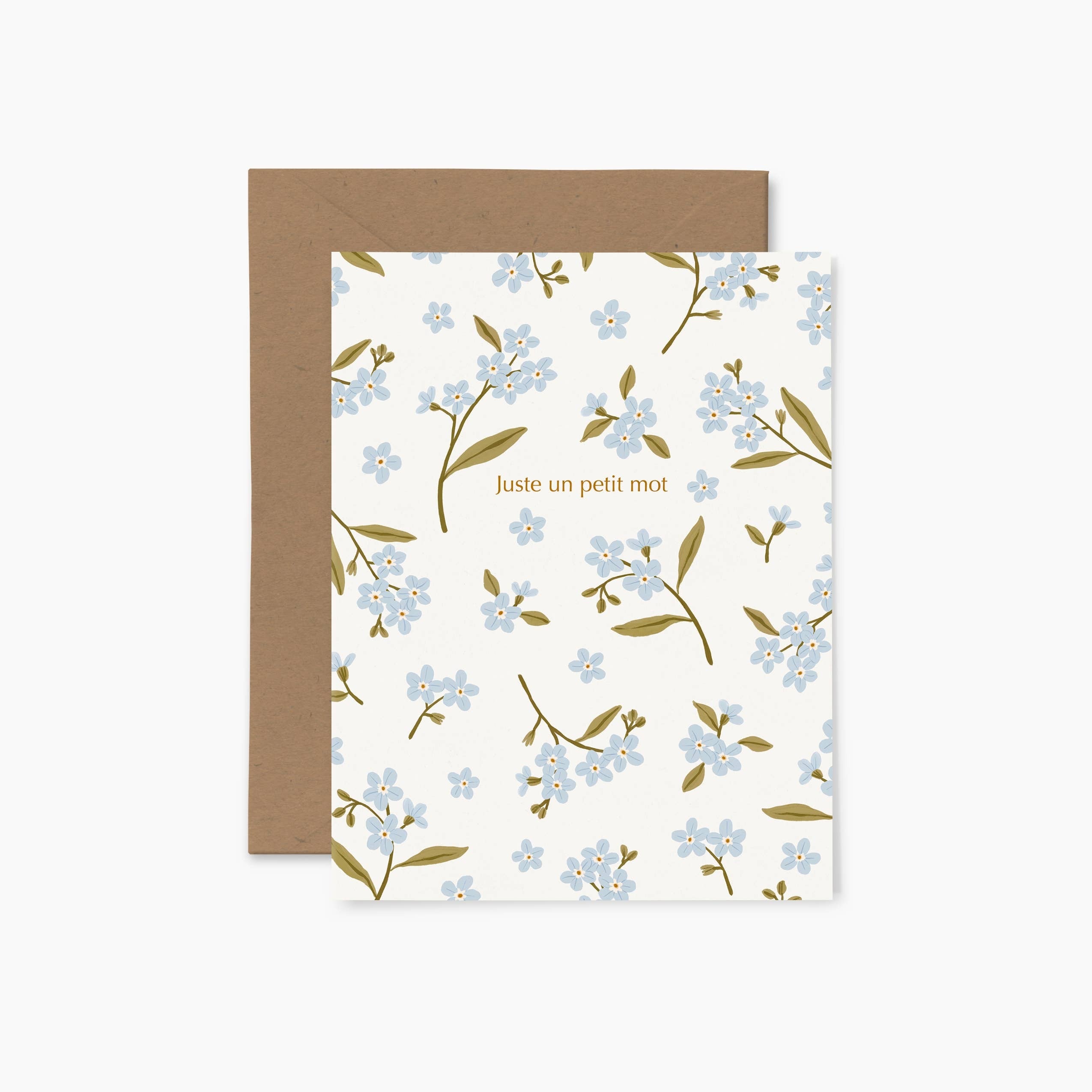 Blue Flowers "Just a Little Note" | Greeting Card