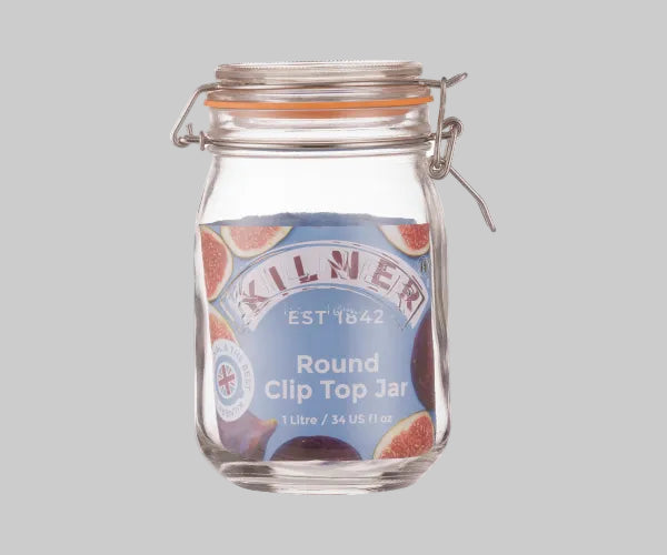 Kilner Bocal à clip 1 L - Round Clip top jar