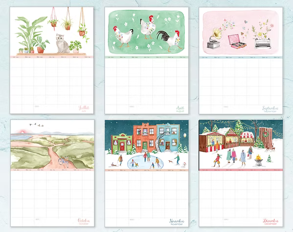 Calendrier non daté - Hobeika Art