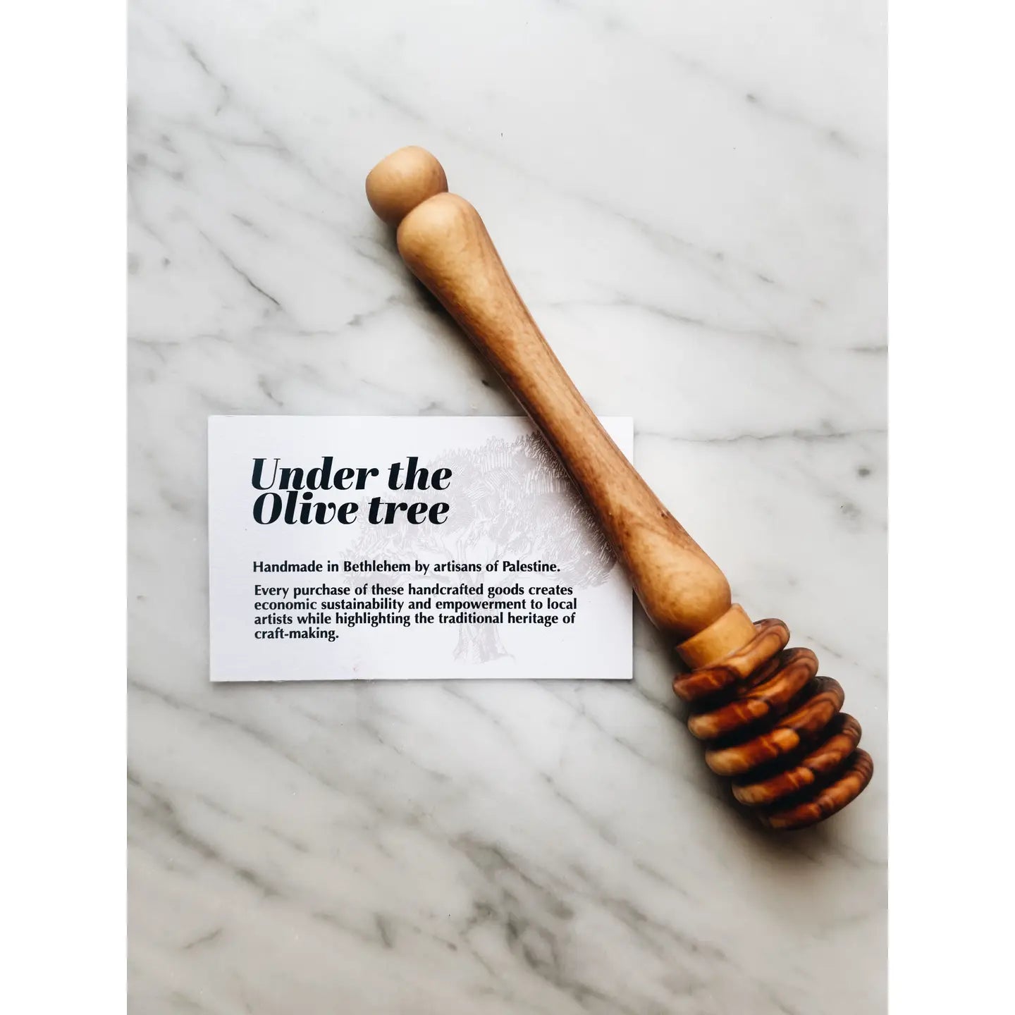 Cuillère à miel en bois d'olivier