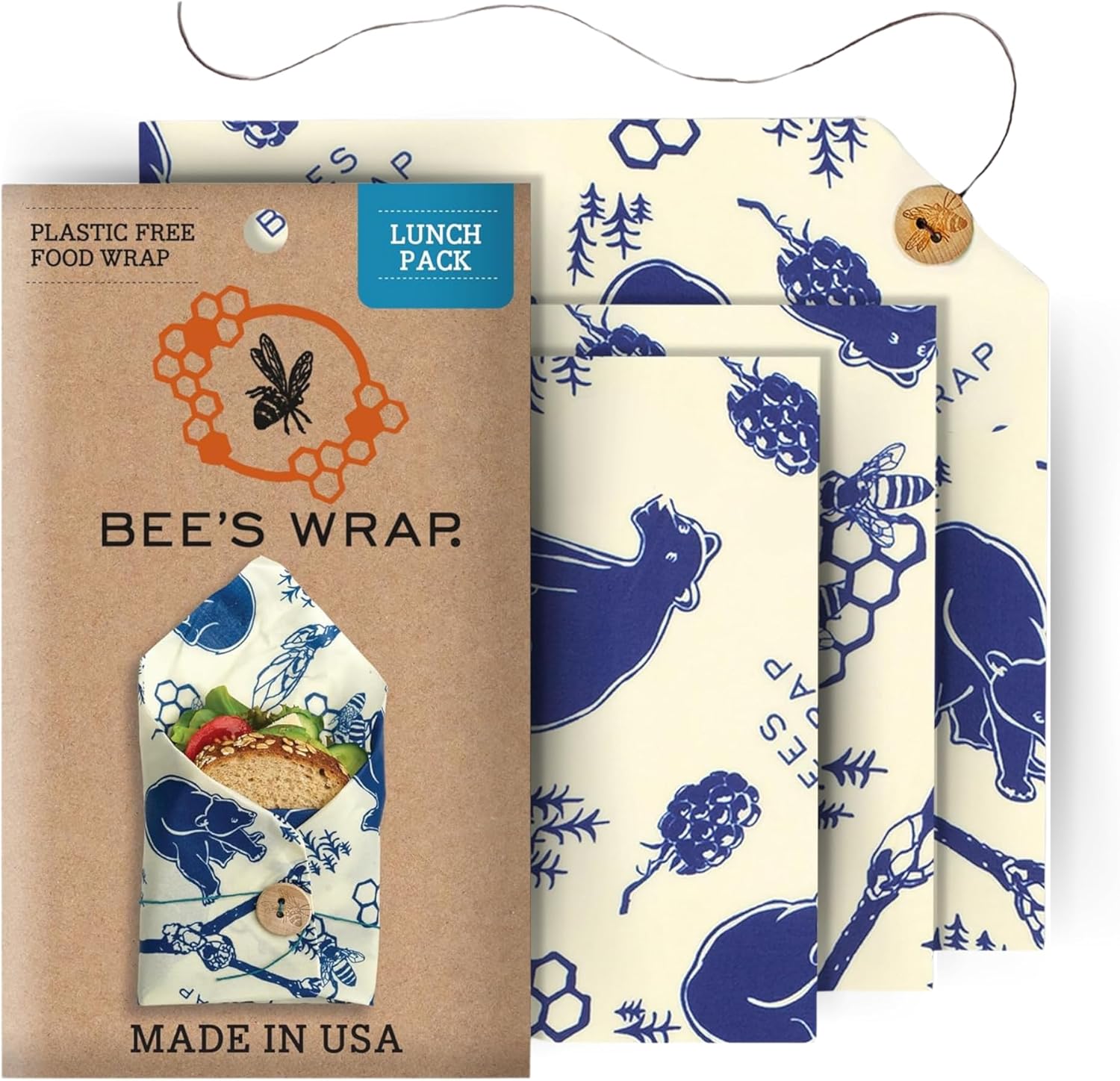 Emballages en cire d'abeille - Bee's Wrap - food wrap
