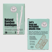 100% Biodegradable Bamboo Bandages, 20 Strips (2 Sizes)