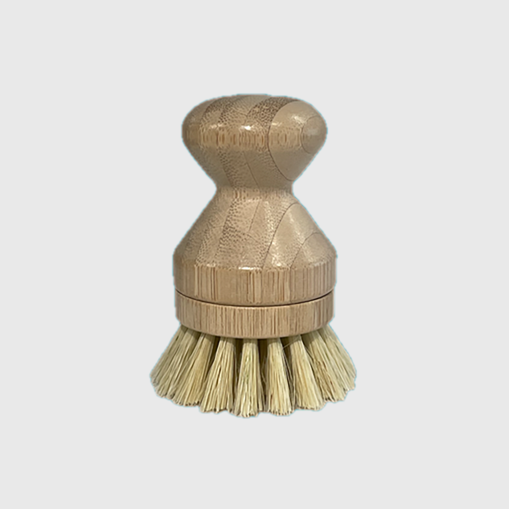 Dishwashing/vegetable brush with replaceable screw-on head