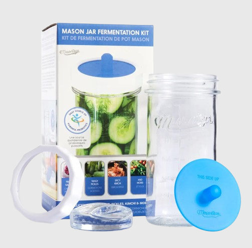 Ensemble de fermentation avec bocal, sas, poids et plus (Pot Mason)