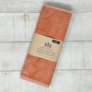 Essuie-tout réutilisables biologiques - Orange foncé avec lignes