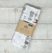 Essuie-tout réutilisables biologiques - forêt d'hiver