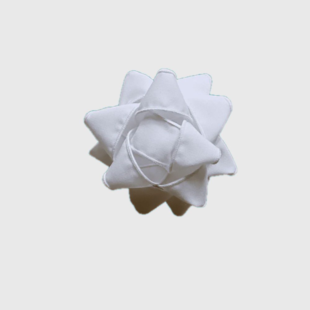 Reusable Gift Bag with Clip - White Lined