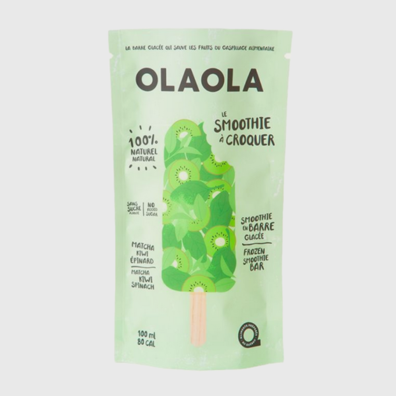 OLAOLA - The crunchy smoothie - Matcha - Kiwi - Spinach