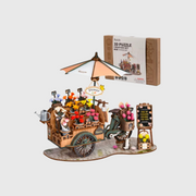 DIY 3D Miniature Puzzle Kit: Blossom Cart