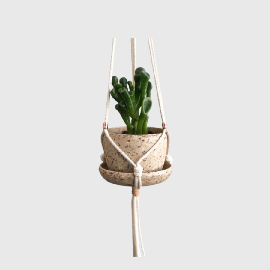 Macrame with hook for hanging pot