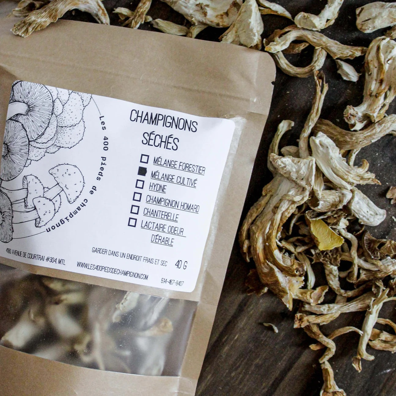 Dehydrated Lion's Mane Mushrooms - 400 pieds de champignons