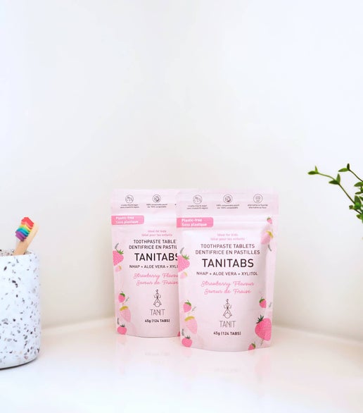 Strawberry Toothpaste Tablets - Compostable Refill - 62 Tablets