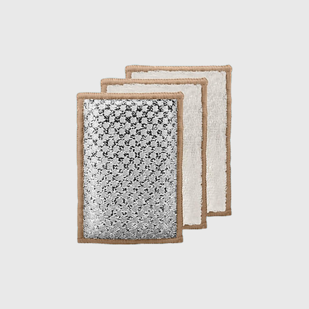 Bamboo wire scouring sponge