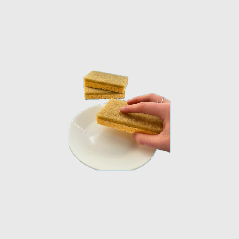 Natural fiber scouring sponge