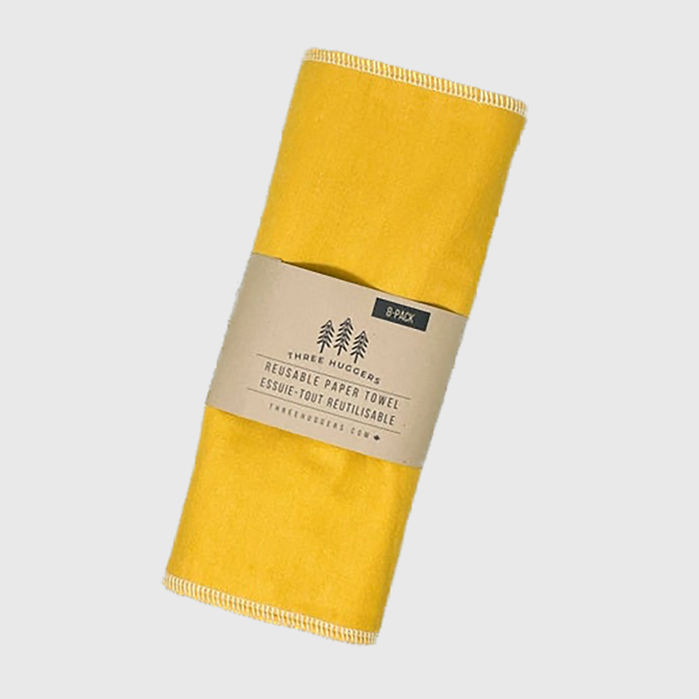 Organic Reusable Paper Towels - Mustard Yellow