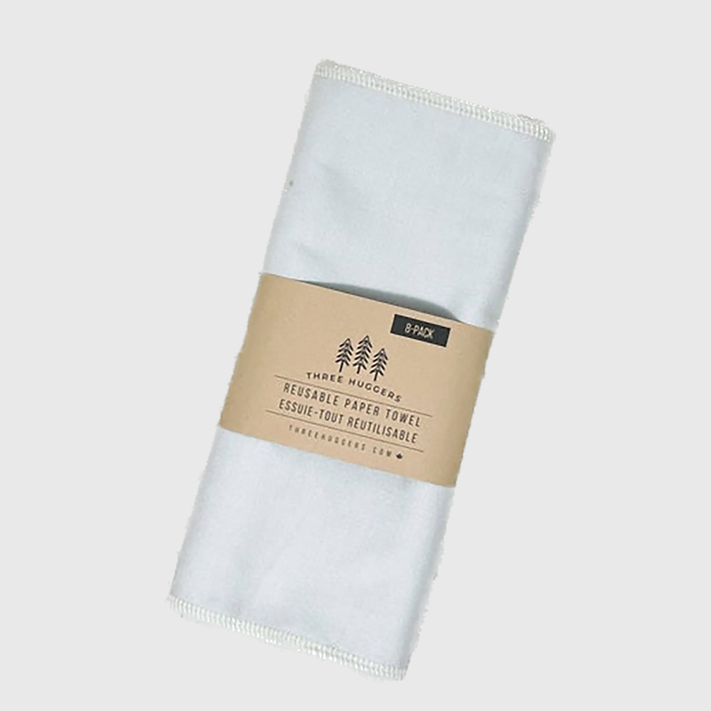 Organic reusable paper towels - light gray