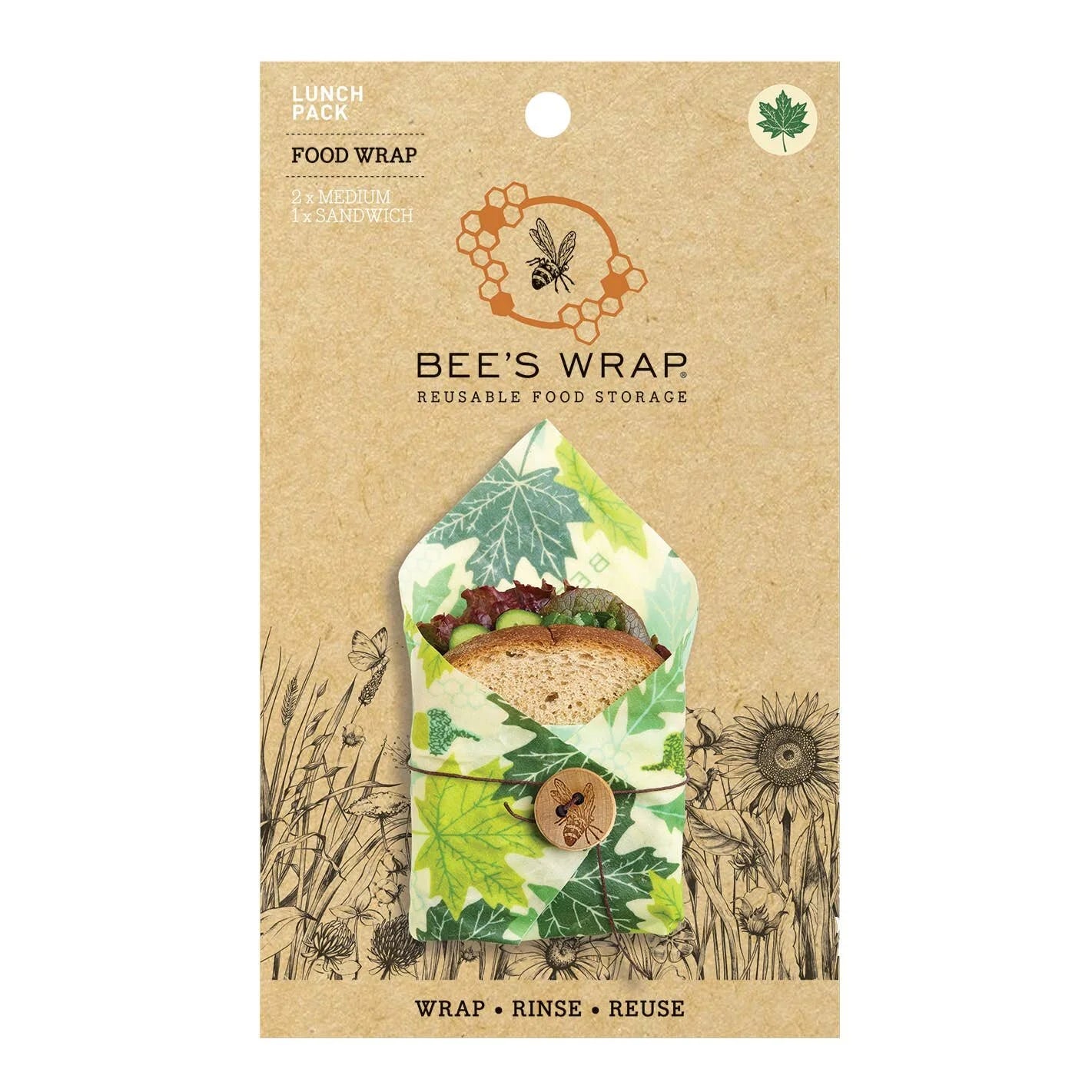 Emballages en cire d'abeille - Bee's Wrap - food wrap