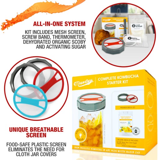 Complete Kombucha Starter Kit for Mason Jars