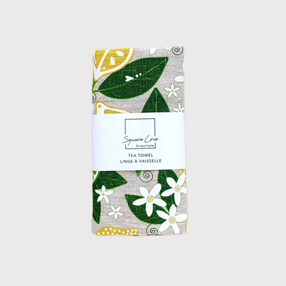 Lemon Tea Towel - 100% Linen