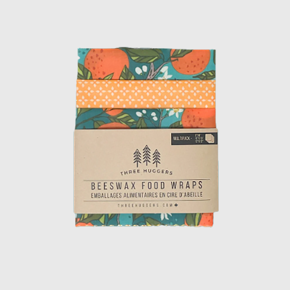 Multi-pack of beeswax food wraps - Citrus field