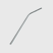 Curved stainless steel straw unit