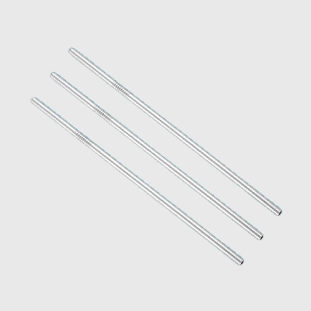 Straight stainless steel straw unit
