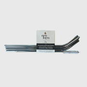 Stainless steel straws pack of 4 + 1 mixed brush