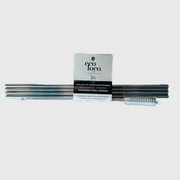 Stainless steel straws pack of 4 + 1 straight brush