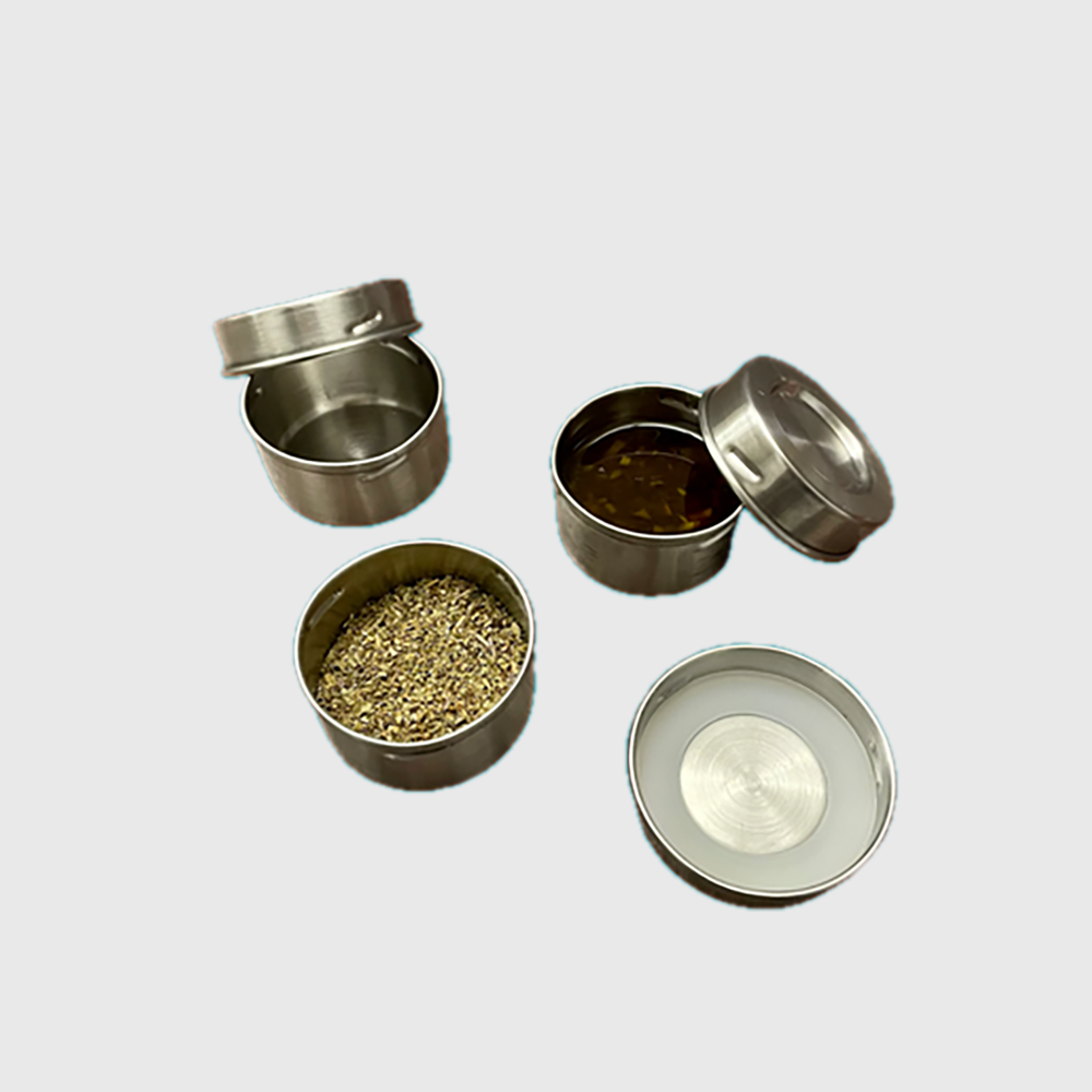 Small airtight stainless steel container