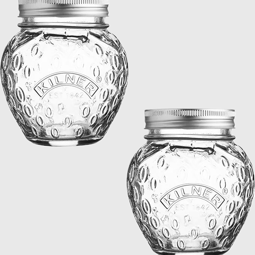 Pot en verre pour conserver en forme de fraise 400 mL - Kilner - Strawberry shaped jar