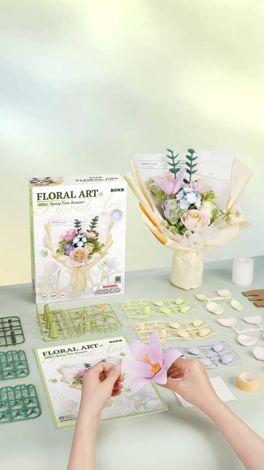 3D Plastic Flower Puzzle: Spring Bouquet
