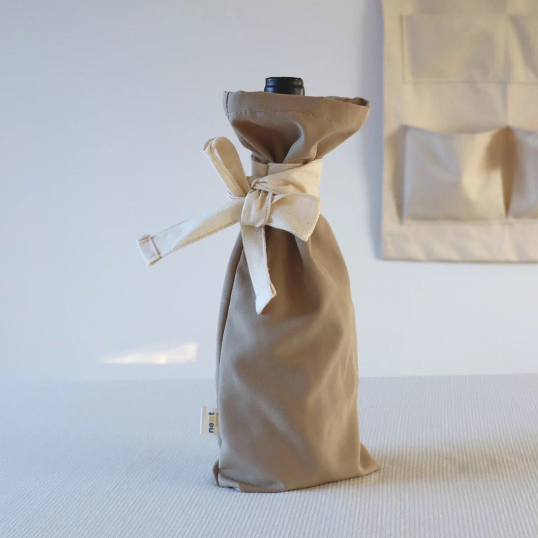 Bottle bag (size for wine &amp; spirits) Beige