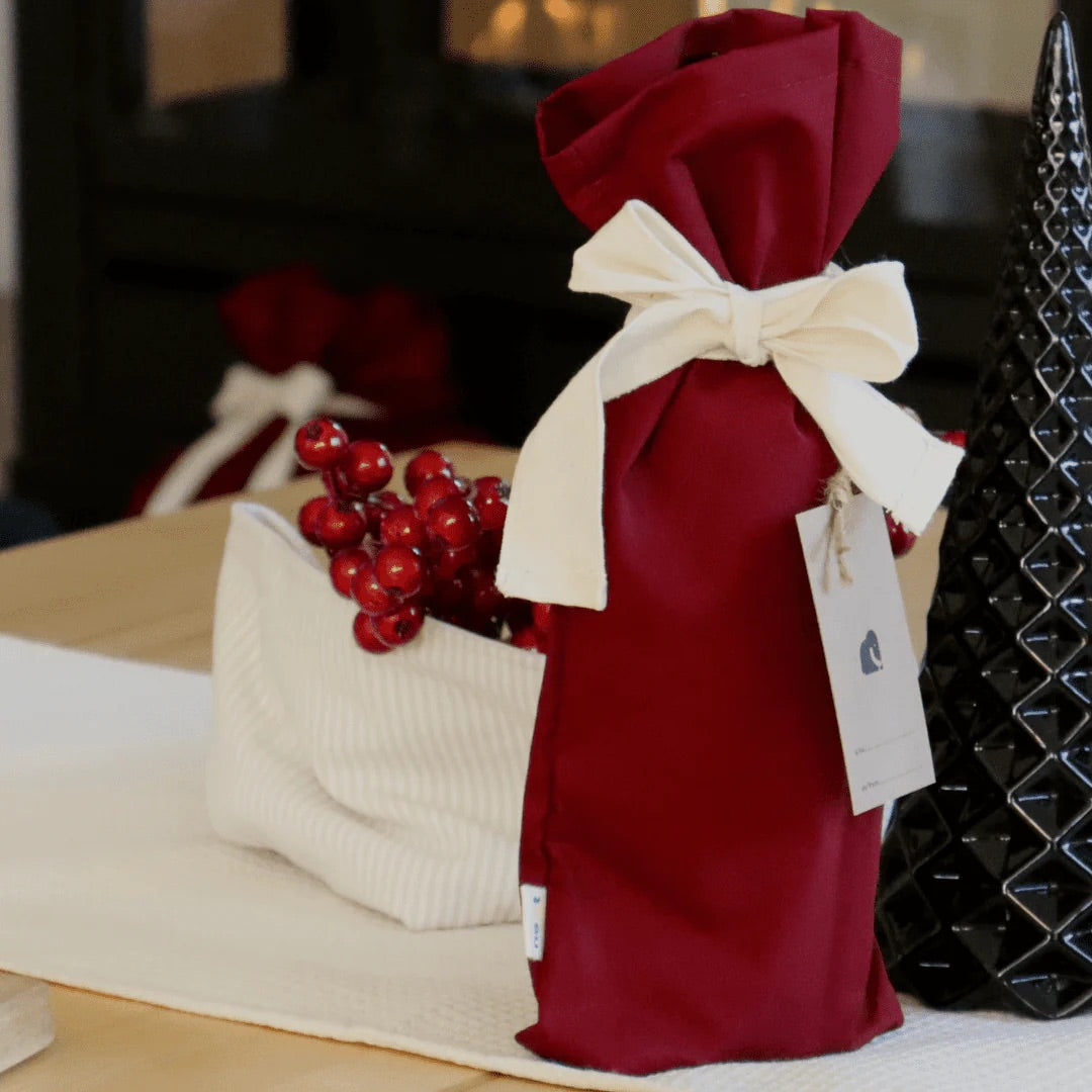 Bottle bag (size for wine &amp; spirits) Burgundy