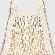 Natural cotton mesh handbag