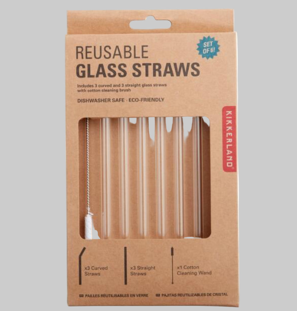 Pailles en verre transparents - Kikkerland