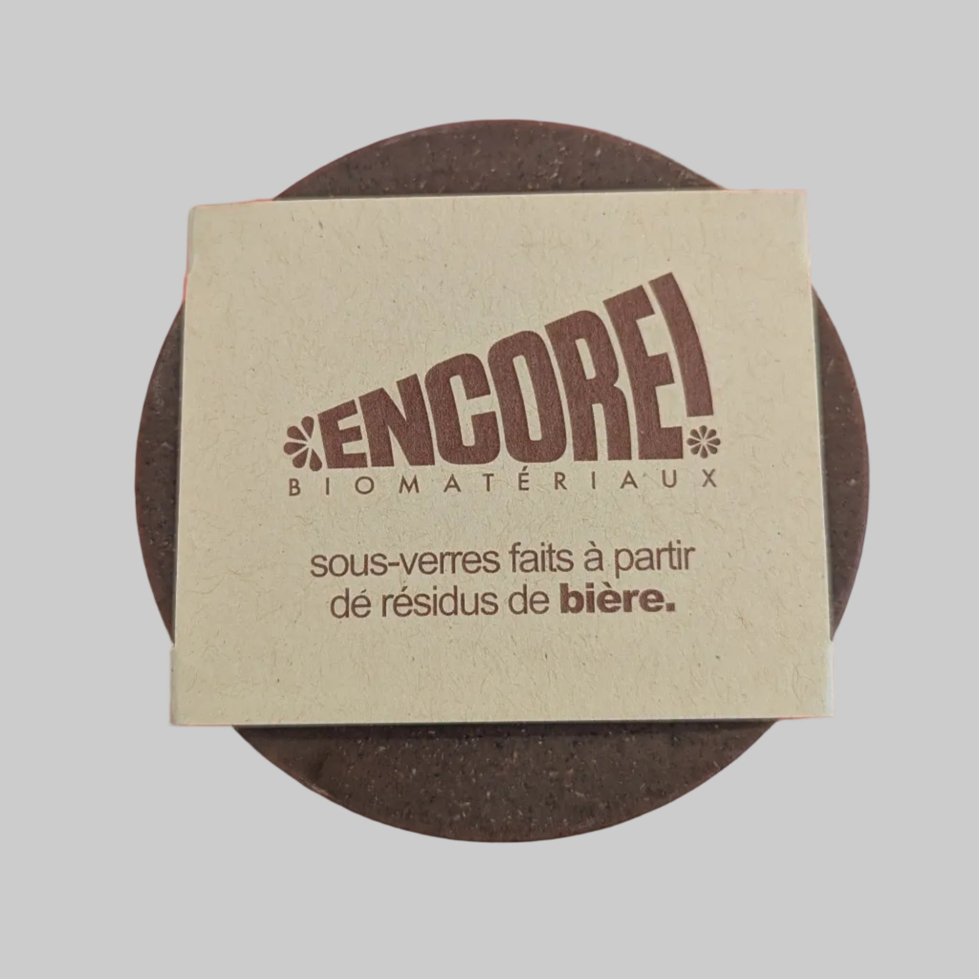 Sous-verre en résidus de bière - Encore! Biomatériaux
