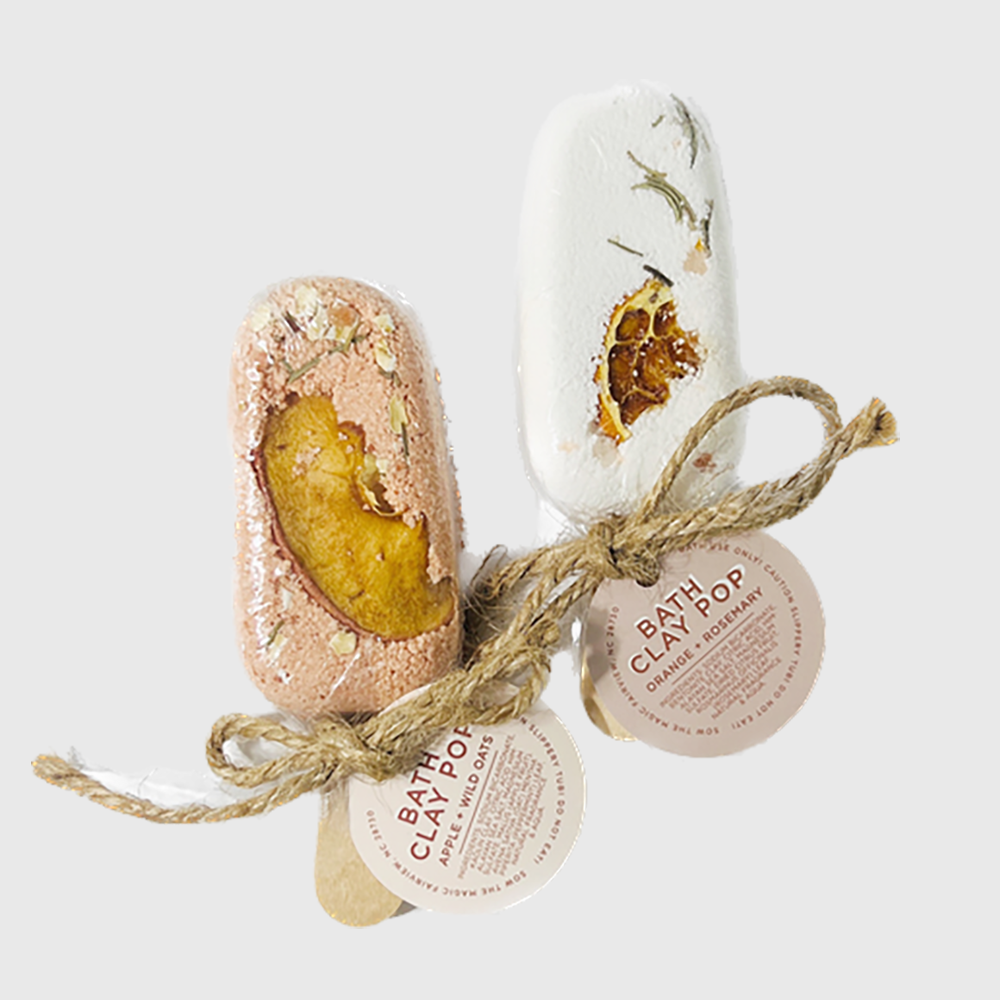 Botanical Clay Bath Soothers with Dried Fruit and Epsom Salt