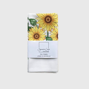 Sunflowers Linen Blend Tea Towel