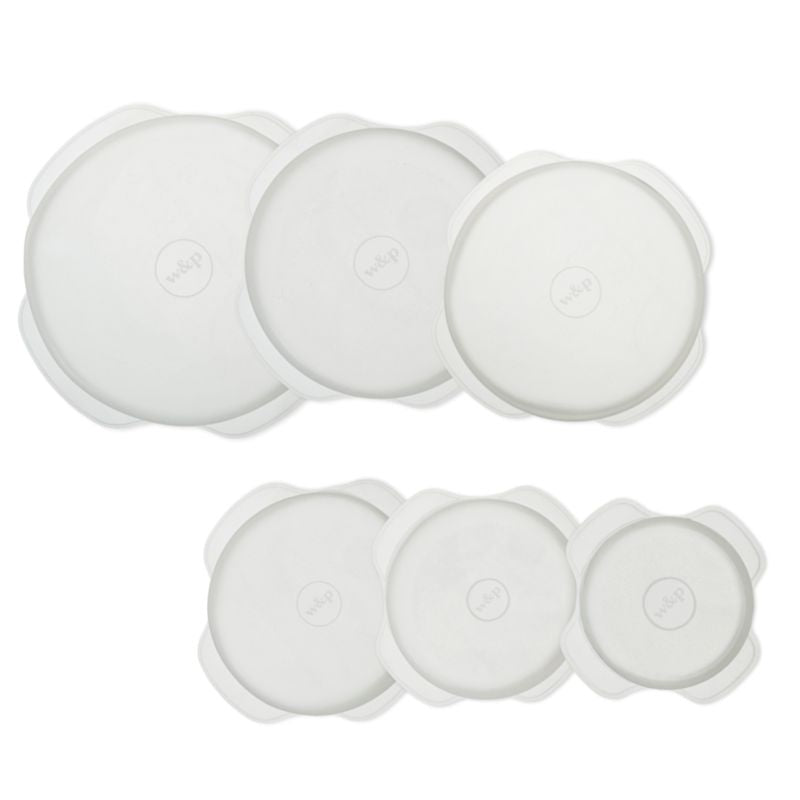 W&amp;P - Reusable Stretch Lids - Round Set - Set of 6