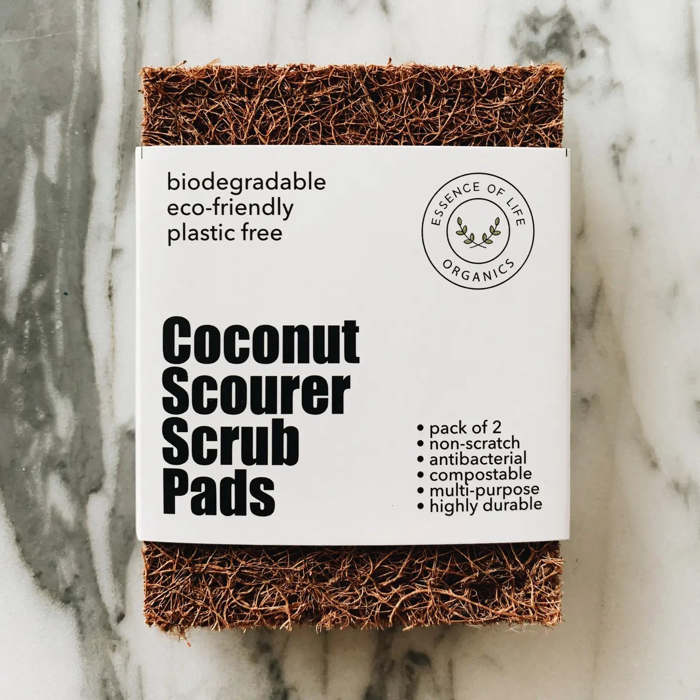 Éponge à récurer en coco Duo - Coconut scourer scrub pads