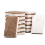 Natural fiber scouring sponge